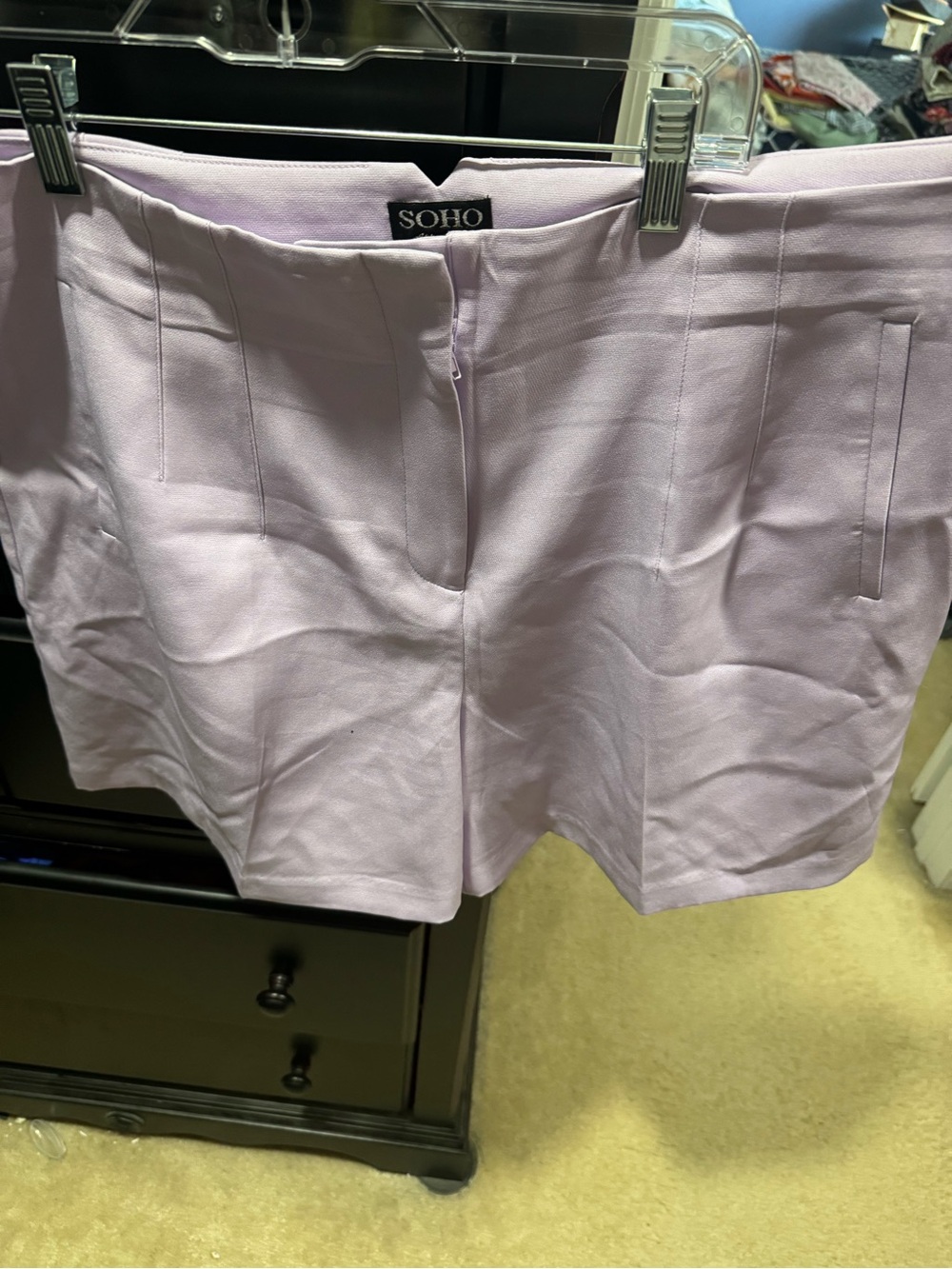 SOHO Lilac High-Waist Tailored Women’s Shorts
